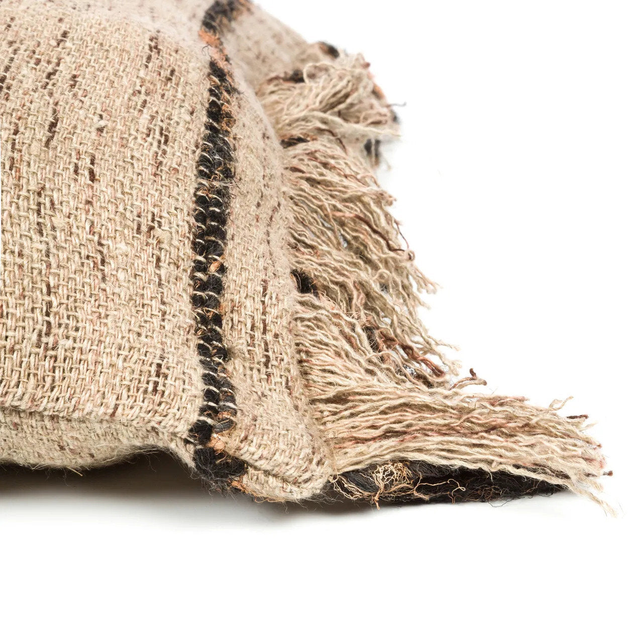 Eco-friendly square pillow cover with earthy texture