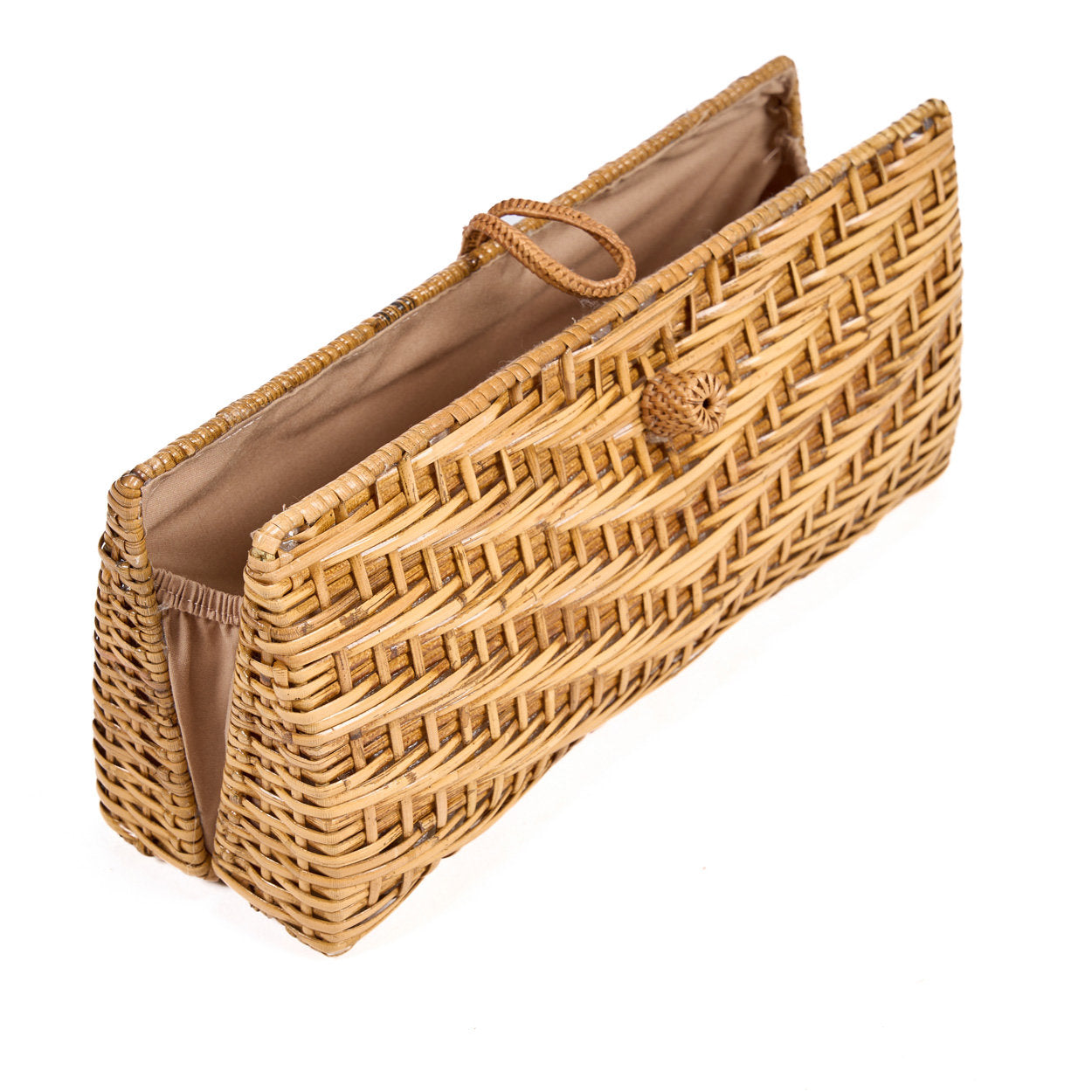 Stylish natural raffia clutch bag, handmade for effortless summer style and everyday use.