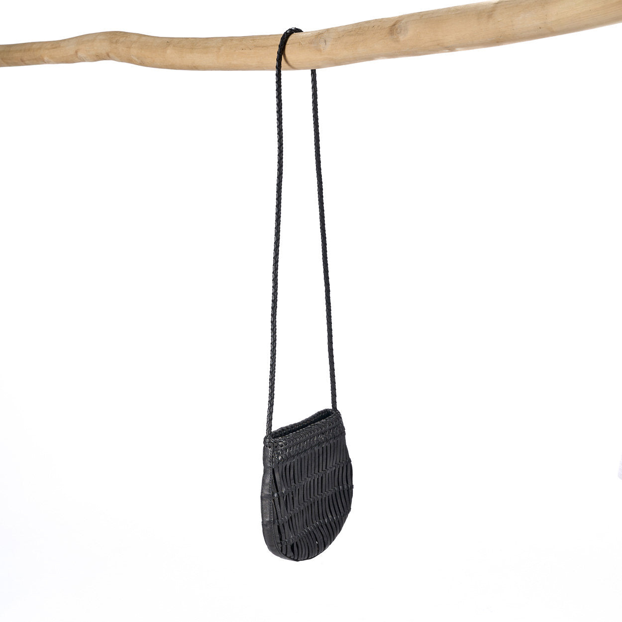 Premium leather crossbody bag with smooth finish and sleek lines