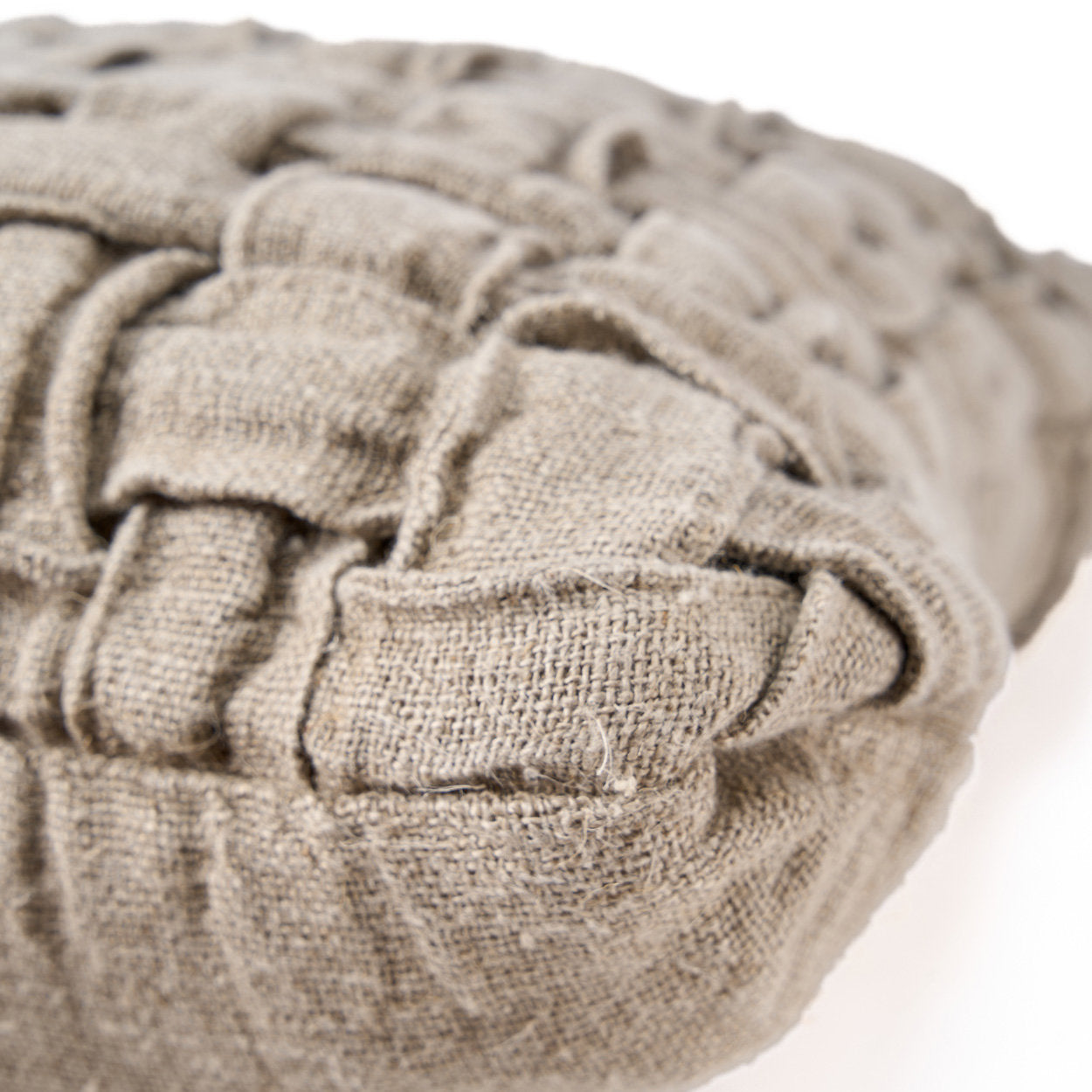 Decorative linen cushion cover in natural tone, perfect for sofas, armchairs, or layered bedroom styling