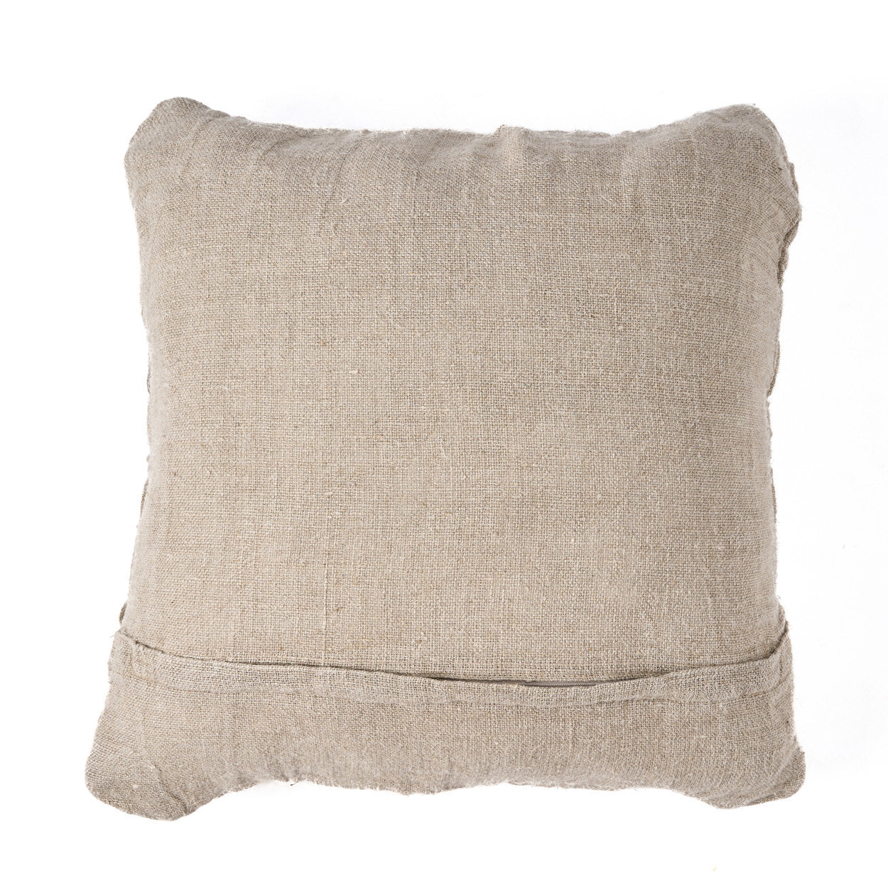 Artisan-crafted natural linen cushion cover with subtle cross-weave texture for a cozy home look