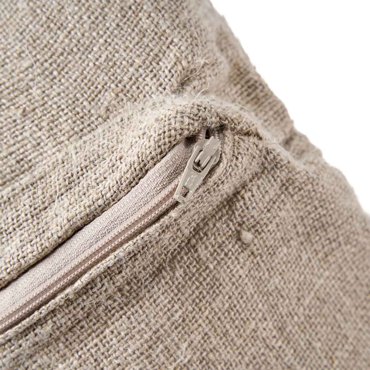 Handmade square linen pillow cover 50×50 cm, eco-friendly fabric with refined stitch lines