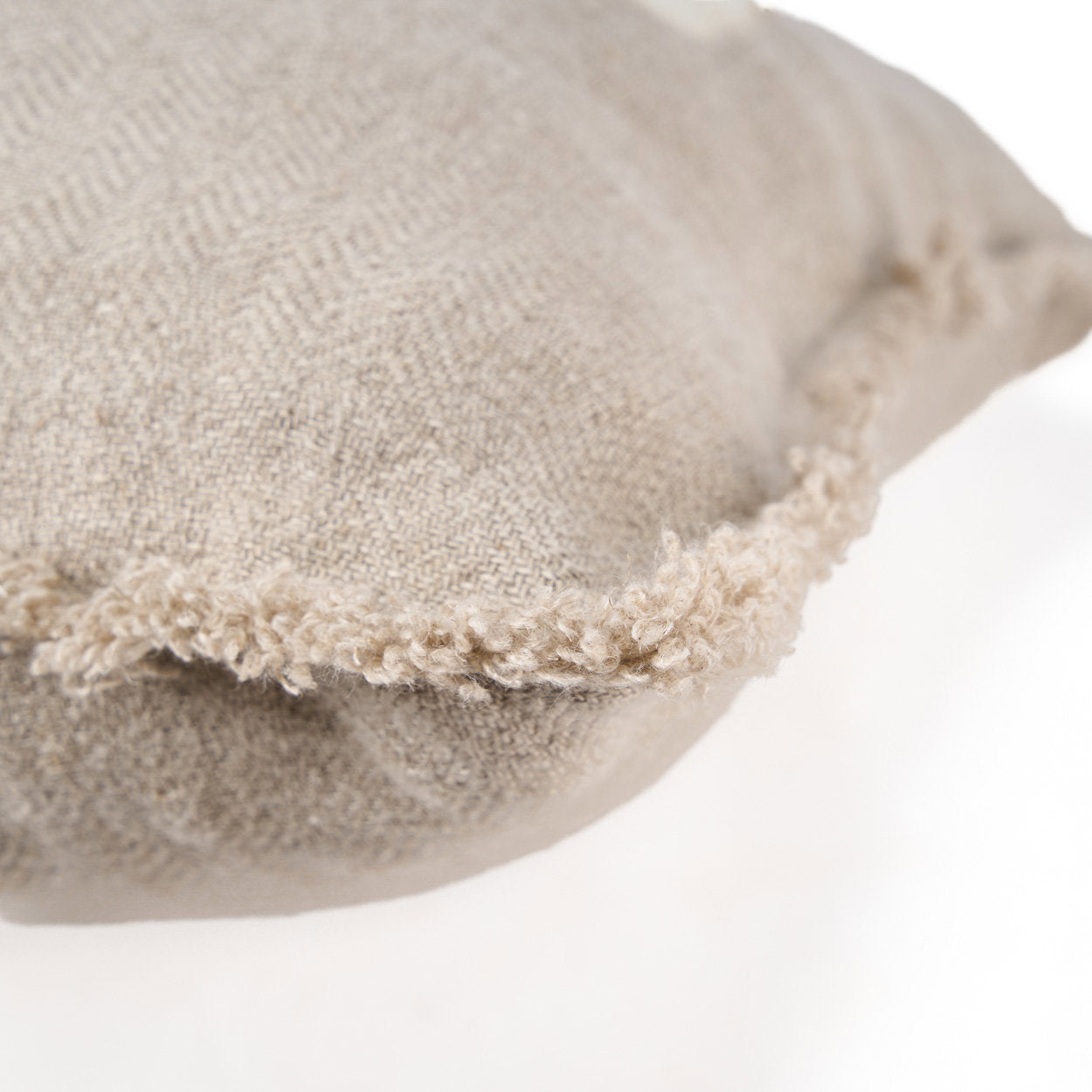 Breathable 100% linen pillow cover with black cross design, perfect for cozy interiors