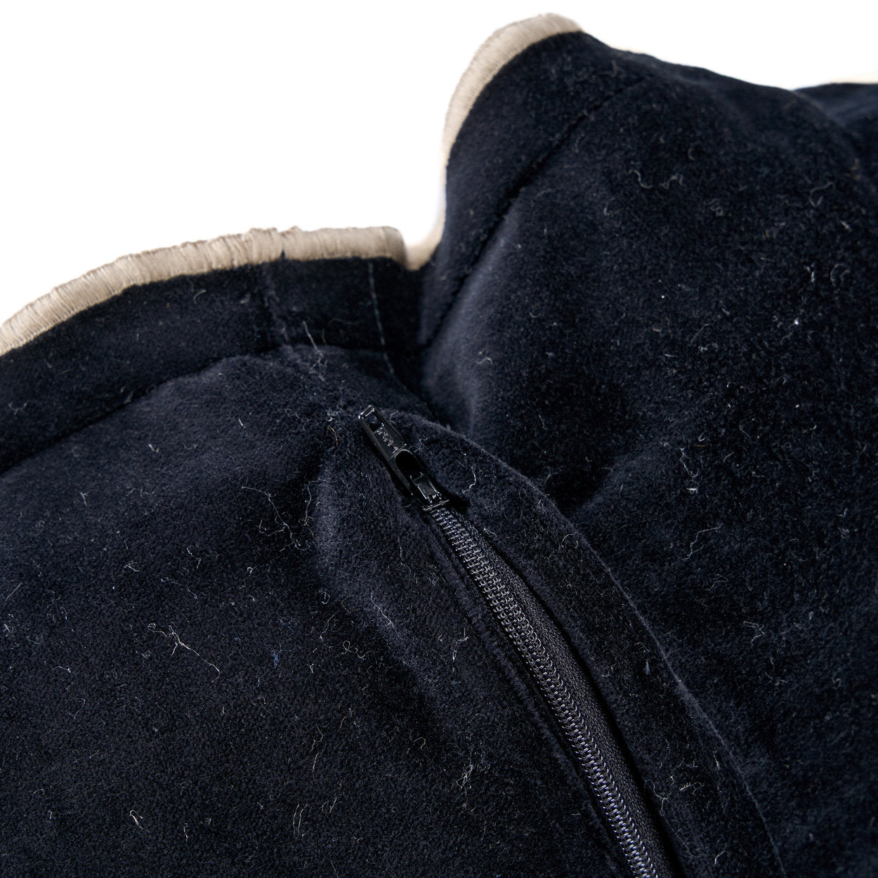 Luxurious black and natural linen velvet cushion cover, perfect for sofas, chairs, or beds