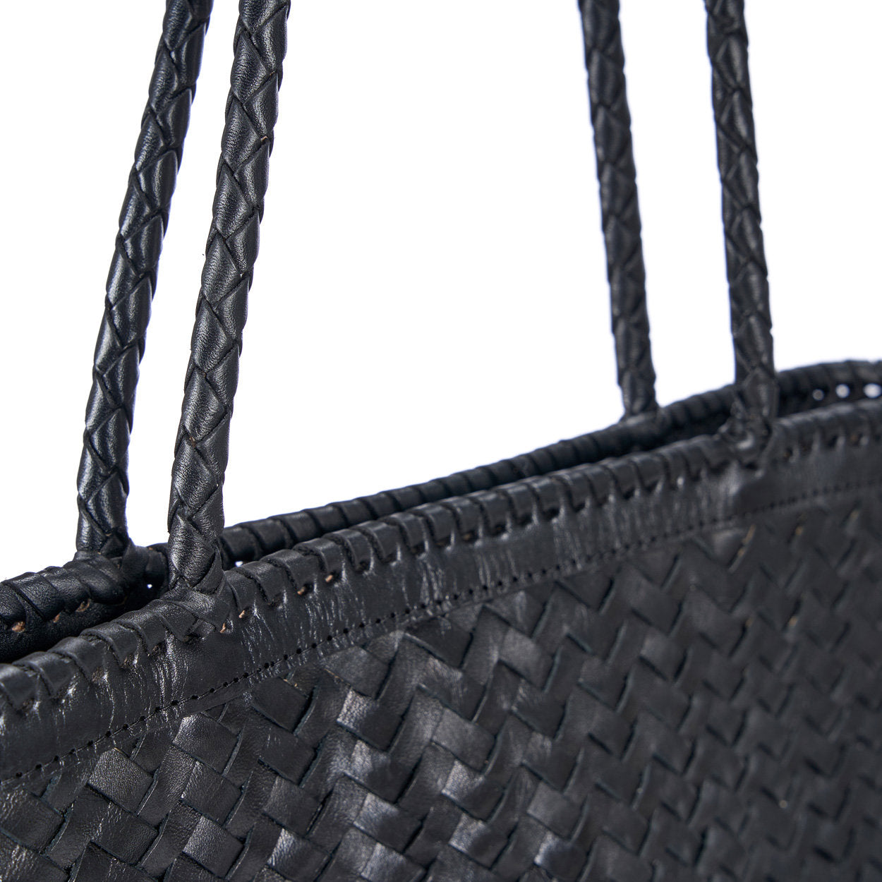 Luxury leather tote bag with spacious interior and refined finish