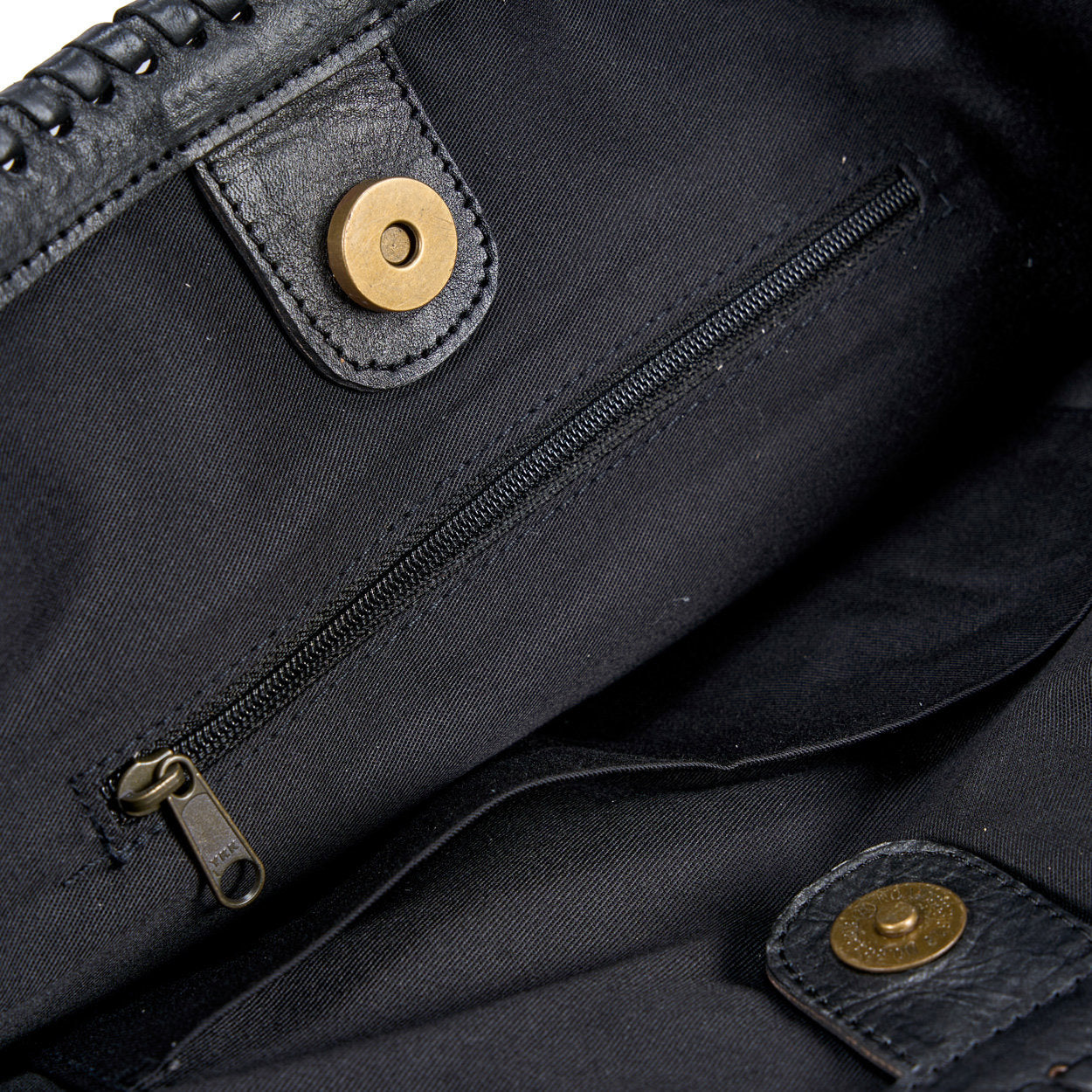 Stylish black shopper bag with structured silhouette