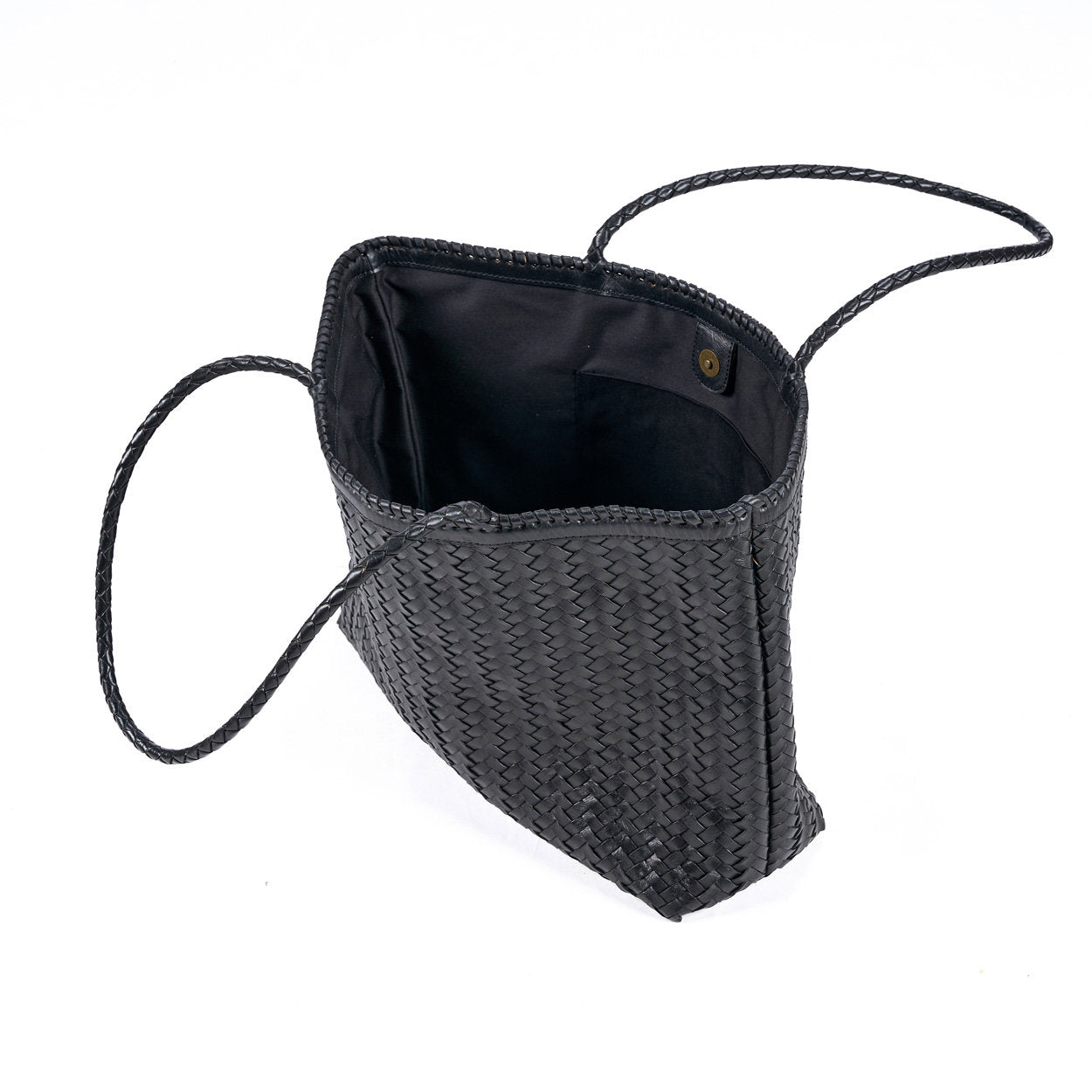 The Execu-Shopper Black, premium leather tote bag