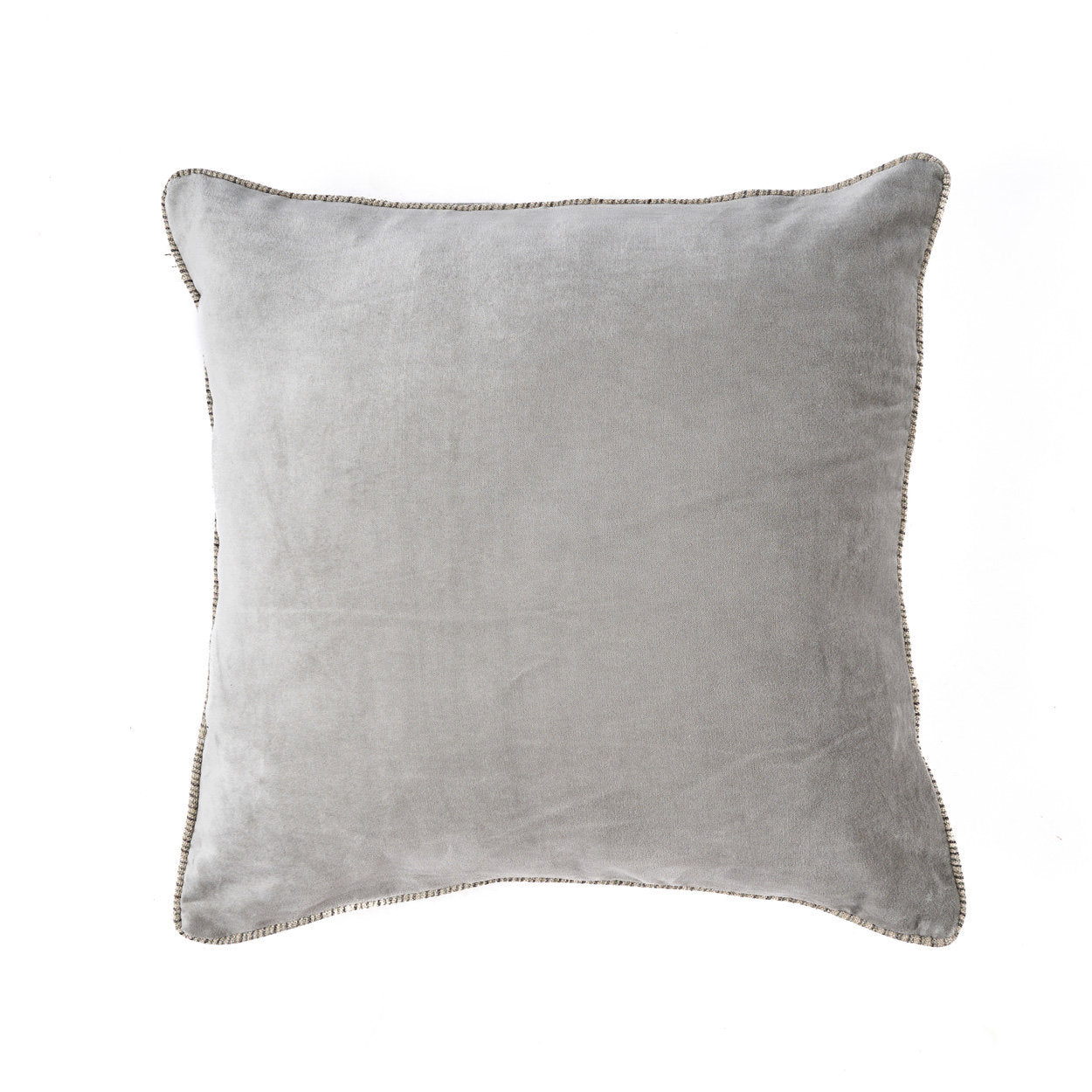 Velvet Crush Cushion Cover – Grey 50x50 soft velvet pillow with luxurious texture and sheen