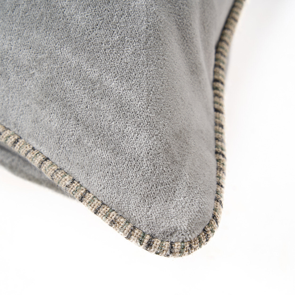 Soft grey velvet throw pillow cover for adding warmth and sophistication to any room