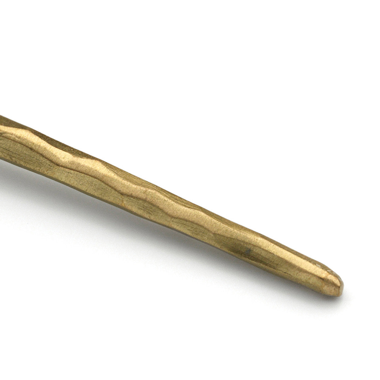 Miniature gold fork ideal for serving appetizers at cocktail parties or tastings