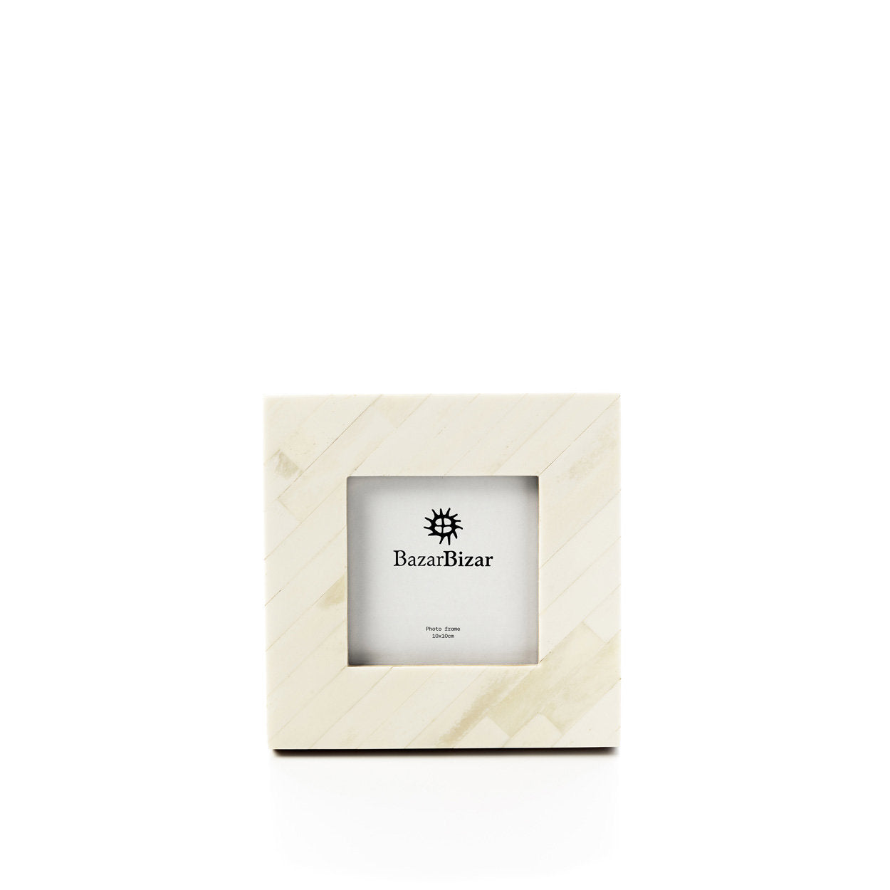 Cream white picture frame 10x10 handcrafted in rustic bohemian style