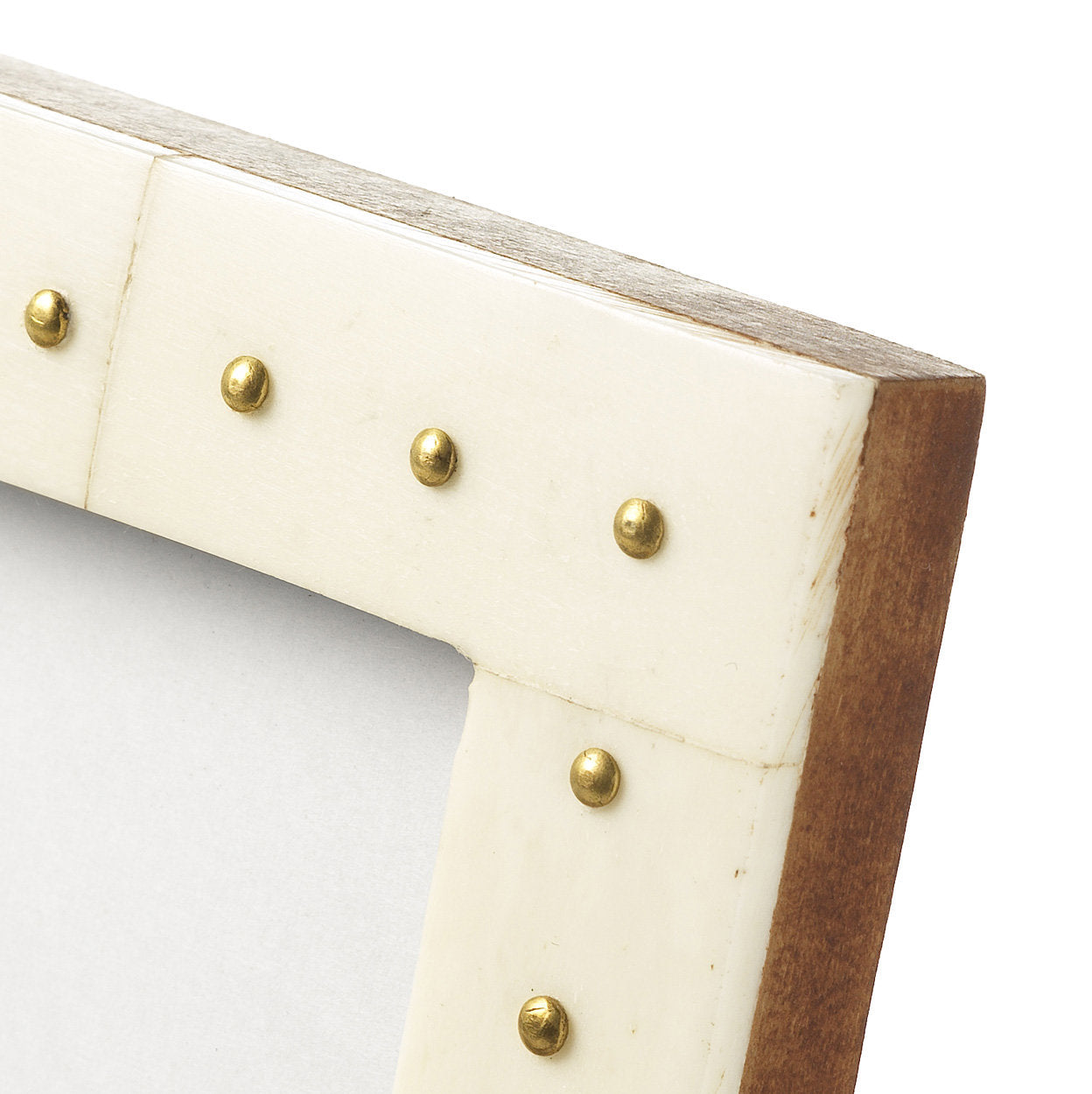 The Boho Dot Frame in cream with dotted details, rustic photo frame 10x15