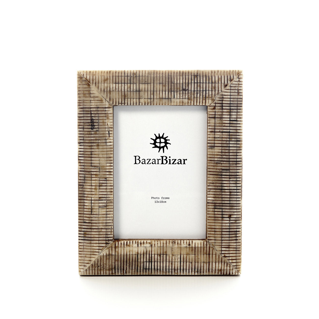 Handmade buffalo bone picture frame 13x18 in antique desert weave style