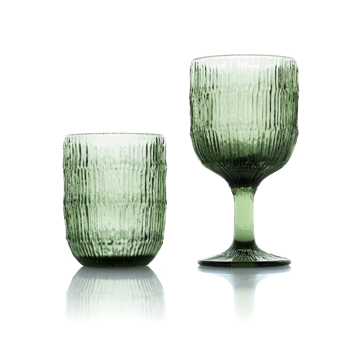 the-moss-ripple-wine-glass-green