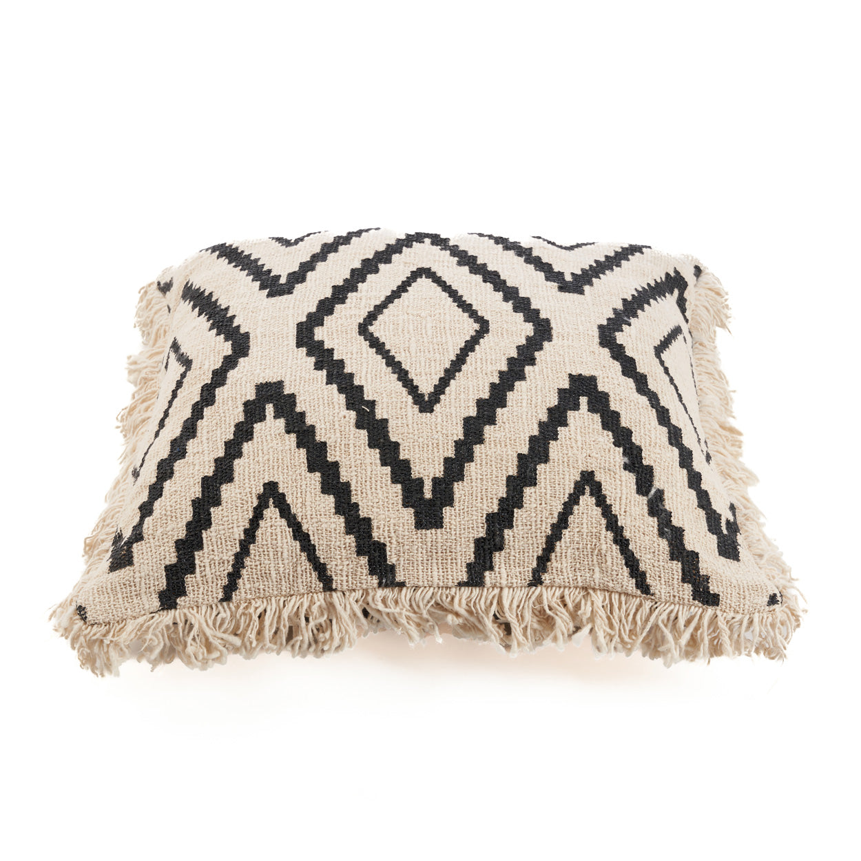 the-sahara-diamond-cushion-cover-natural-black