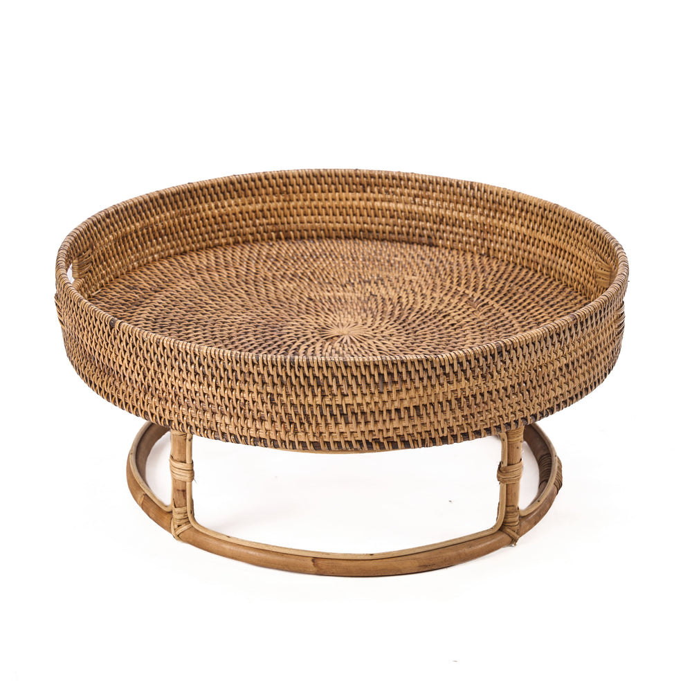 Il Rattan Rise Tray - Marrone Naturale