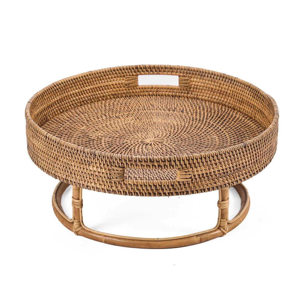 Il Rattan Rise Tray - Marrone Naturale