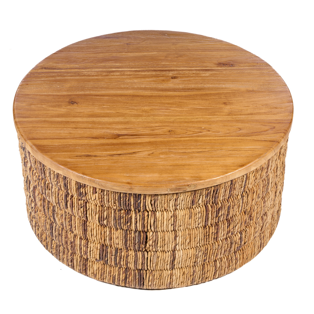 Runder Magani Couchtisch Aus Abaca - Natur