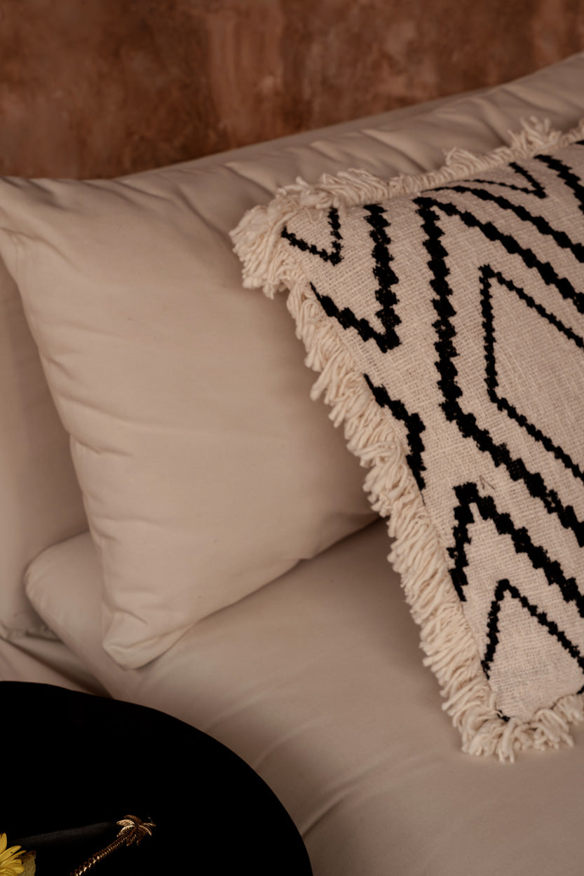 La Funda de Cojín Sahara Diamond - Negro Natural