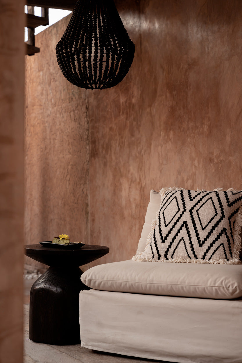 La Funda de Cojín Sahara Diamond - Negro Natural