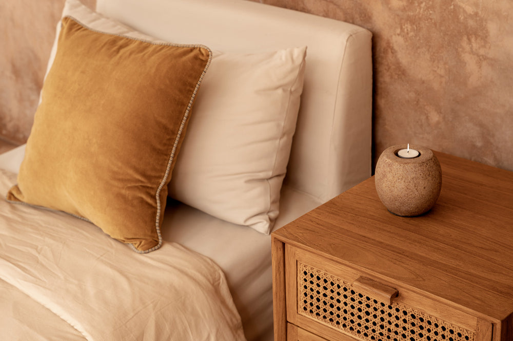 La Funda de Cojín Velvet Crush - Mustard - 50x50