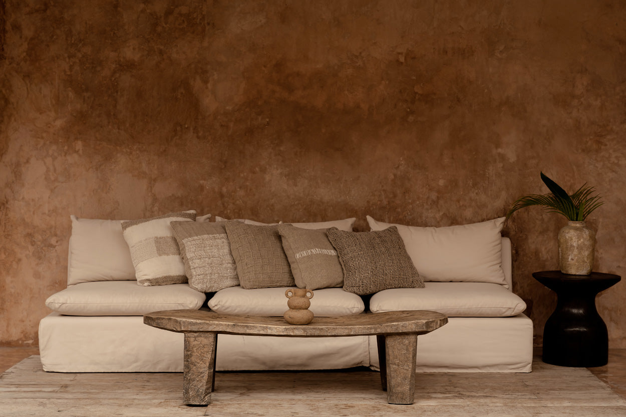 La Funda de Cojín Linen Threads - Natural