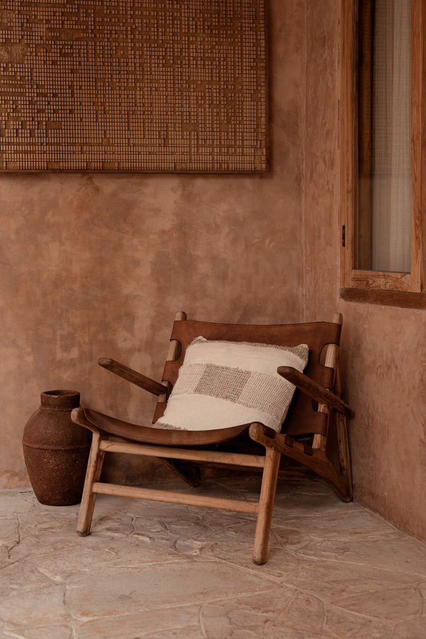 La Funda de Cojín Linen Threads - Natural