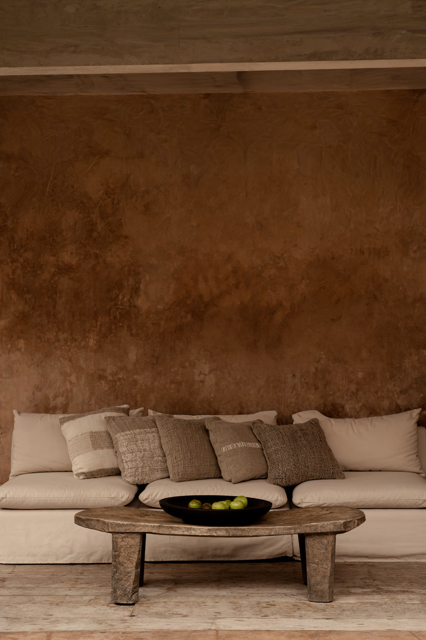 The Linen Stitch Cushion Cover - Natural White