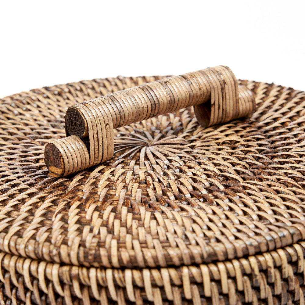 Der Rattan Korb Niedrig - Naturbraun