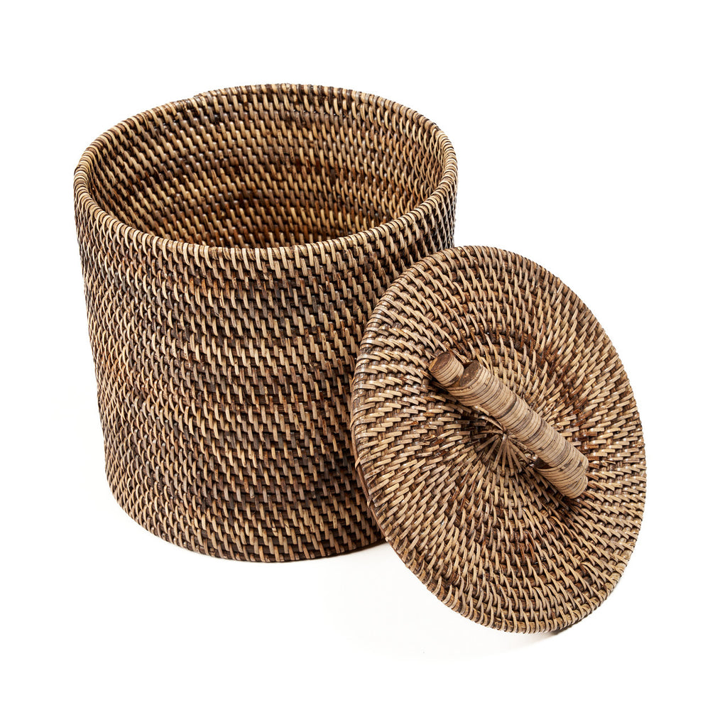 Der Rattan Korb Niedrig - Naturbraun