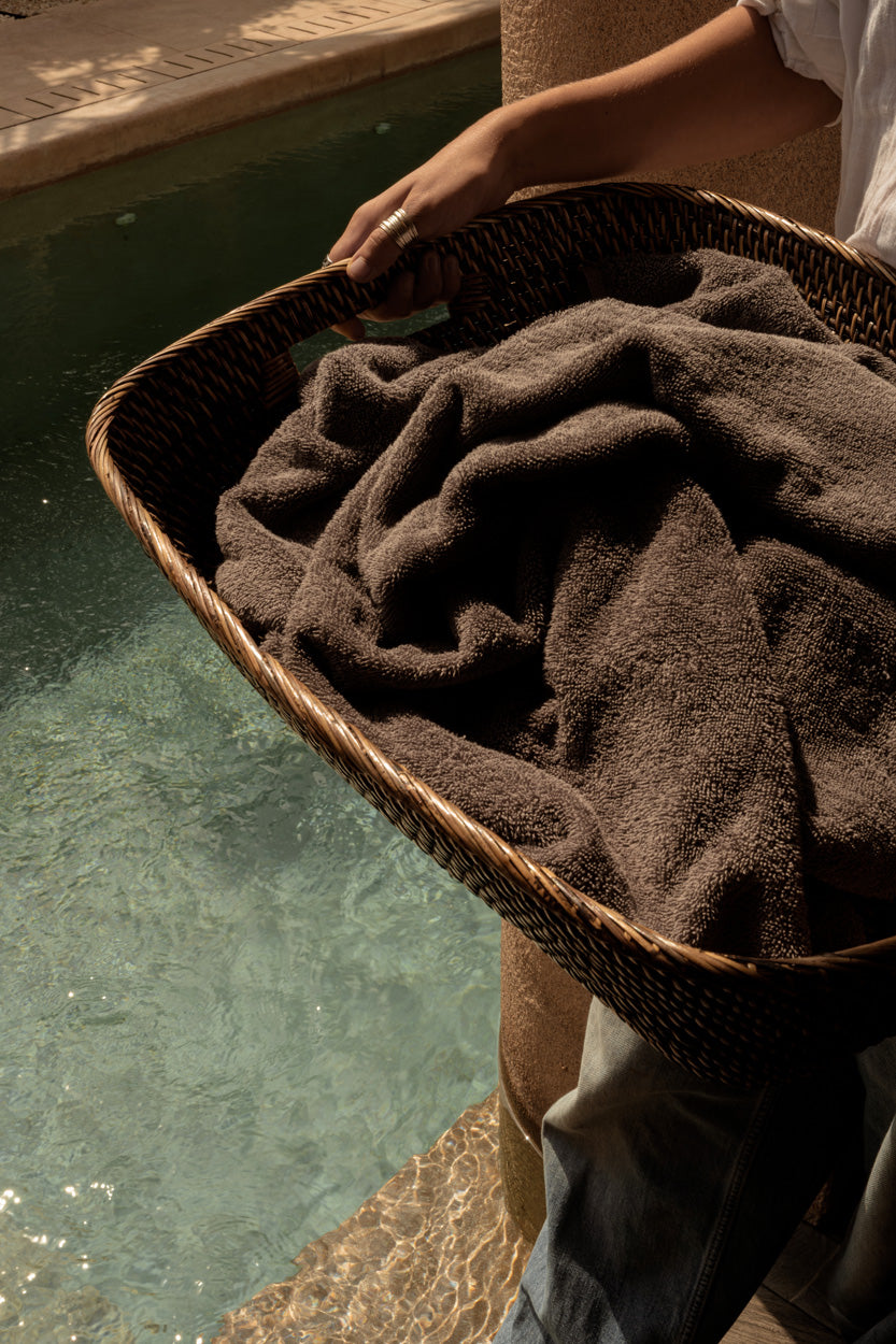 La Cesta de Ropa Hannah - Marrón Natural - L