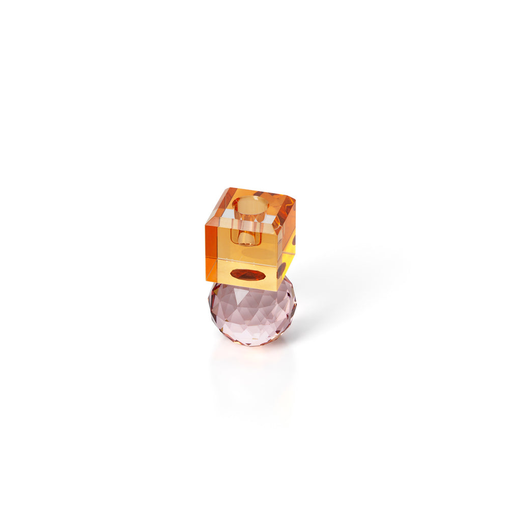 Il Portacandele Citrine & Rose Quartz