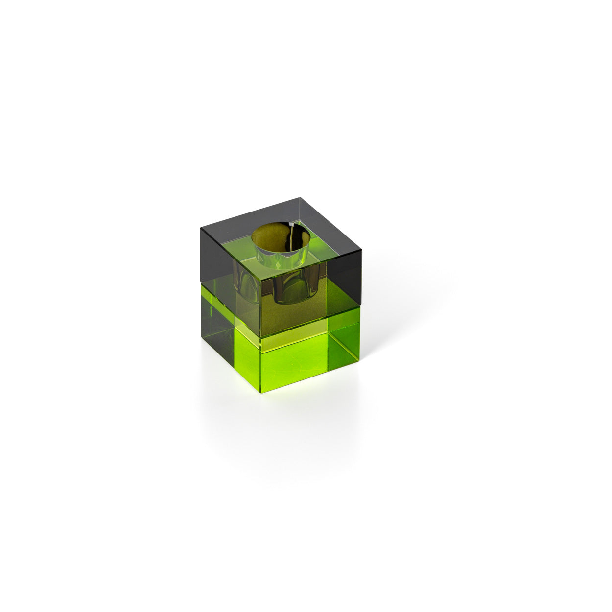 The Gem Blocks Candle Holder - Green Smoke