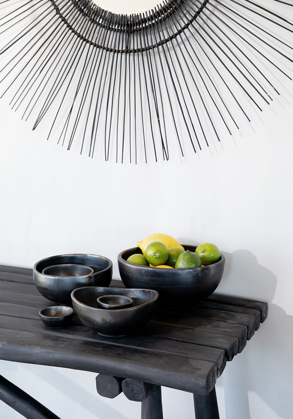 Le Bol Courbé Brûlé - Noir - Lot de 3
