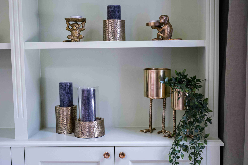 Croco-Kerzenhalter - Messing - M