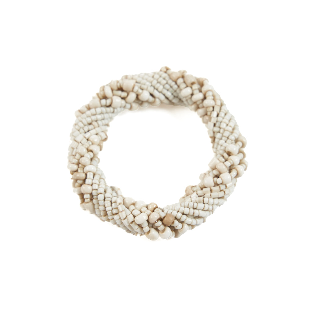 De Beaded Servetring - Wit