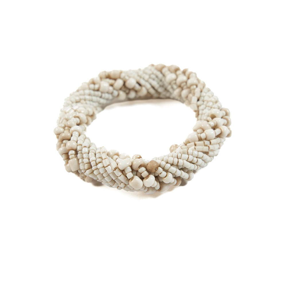 De Beaded Servetring - Wit