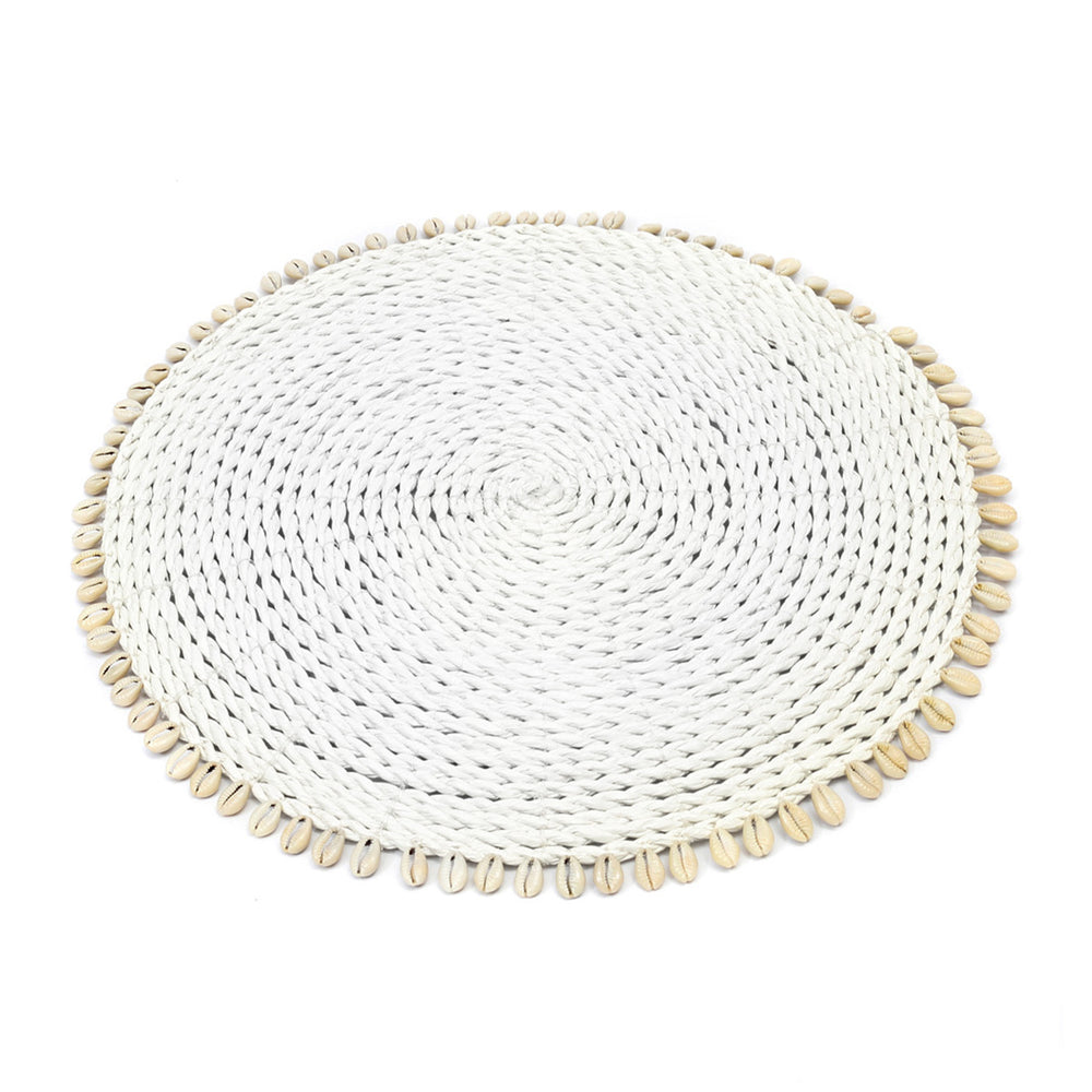 La Tovaglietta Con Conchiglie In Seagrass - Bianco