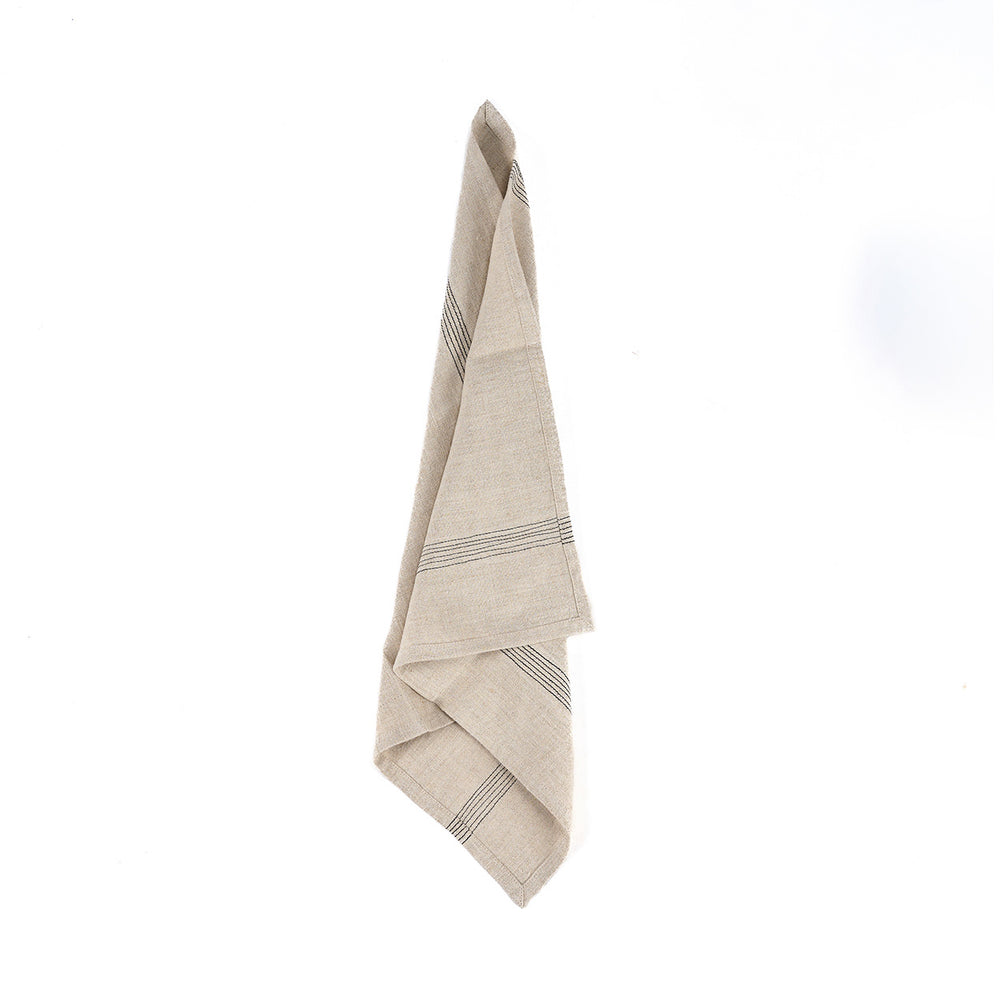 La Serviette Lint Biscuit - Noir Naturel - 45x45
