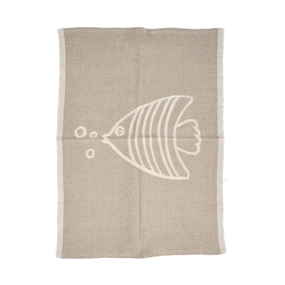 Il Canovaccio Fish In Lino - Bianco Naturale - 50x70