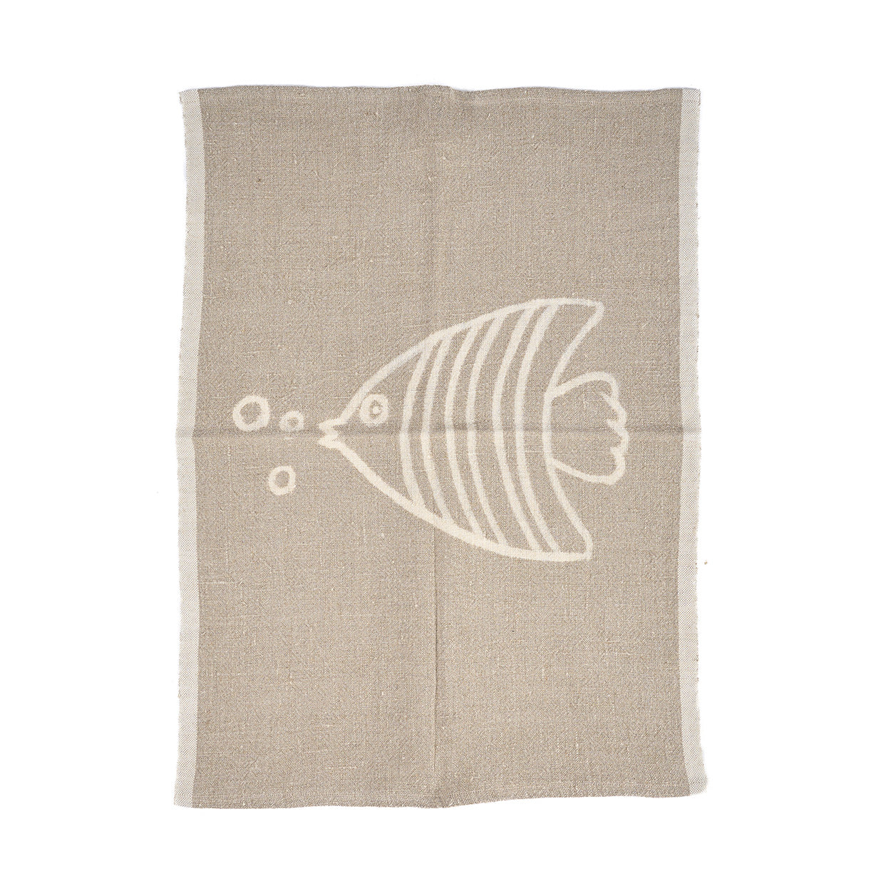 Il Canovaccio Fish In Lino - Bianco Naturale - 50x70