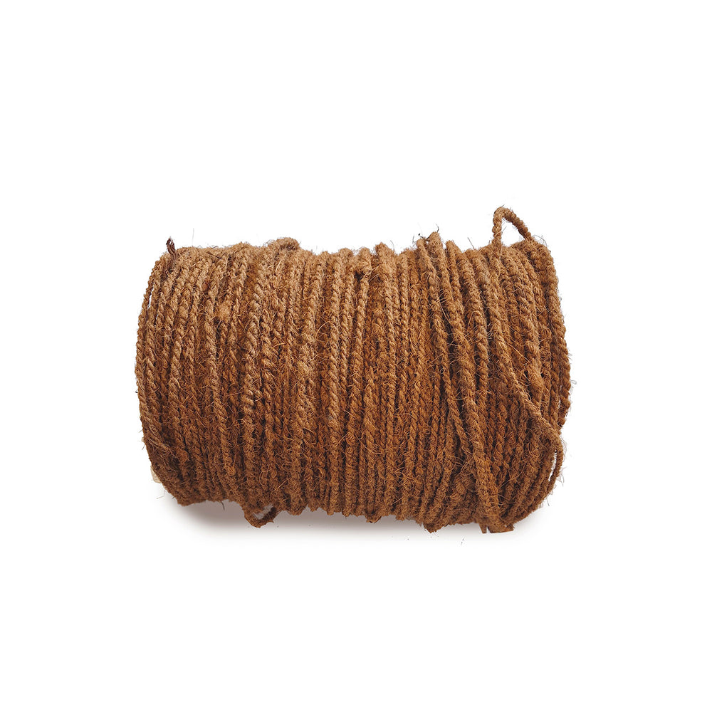 Coconut fiber rope for outdoor use.