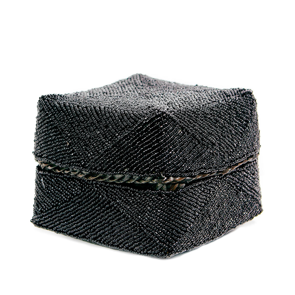 Il Cestino Con Perline - Nero - L