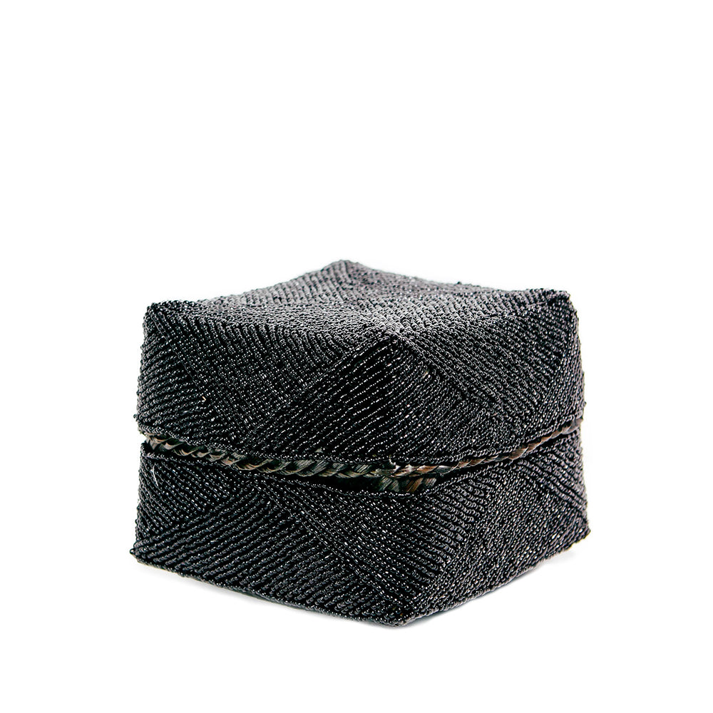 Il Cestino Con Perline - Nero - M