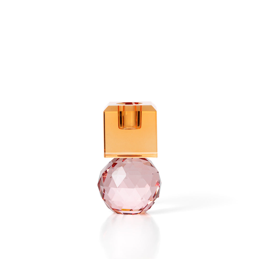 Il Portacandele Citrine & Rose Quartz