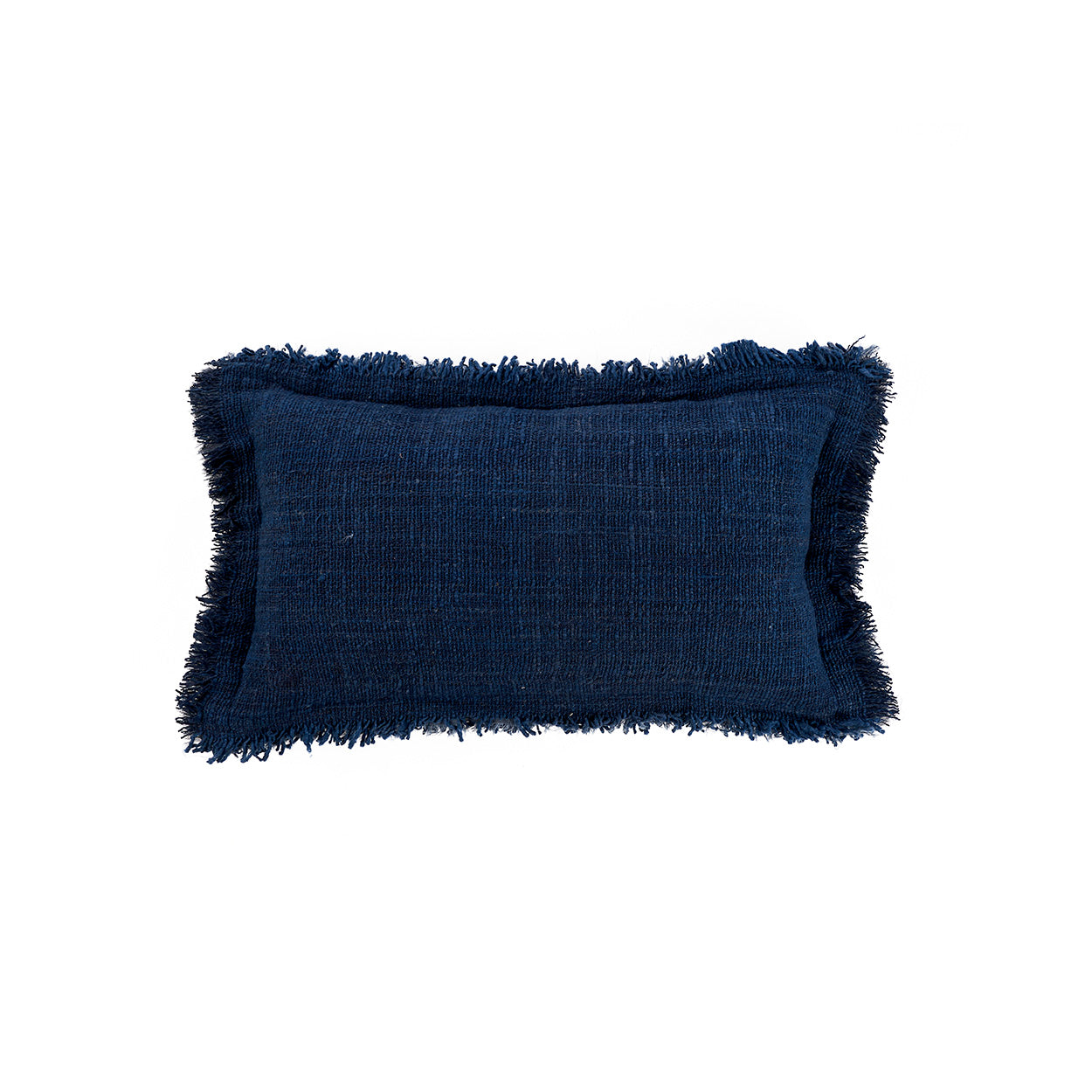 La Funda De Cojín Azure Fringe - Azul Índigo - 30x50
