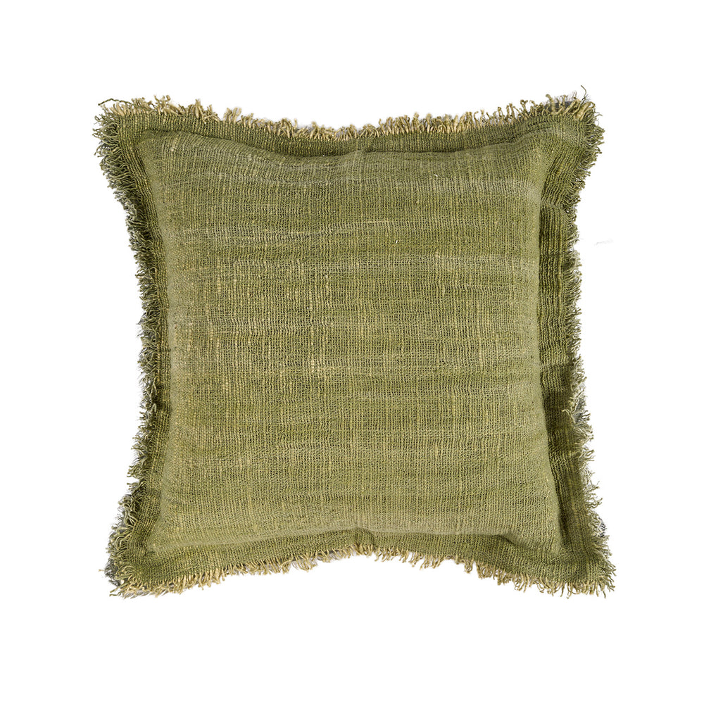 La Funda de Cojín Jungle Fringe - Verde