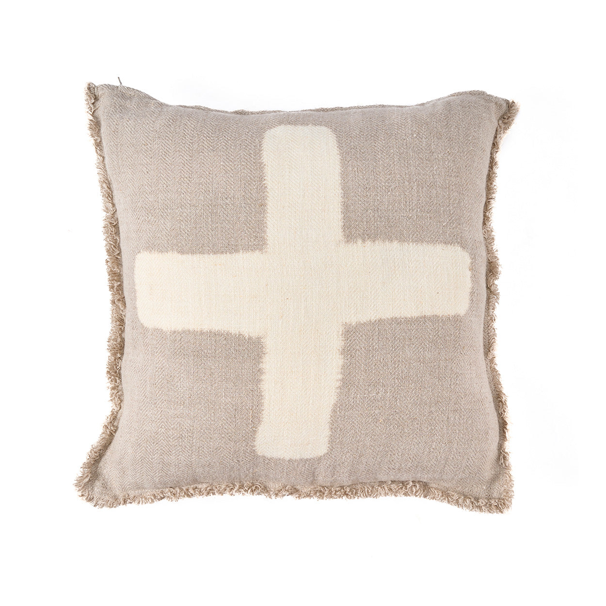 La Fodera per Cuscini Ivory Cross - Bianco Naturale - 50x50