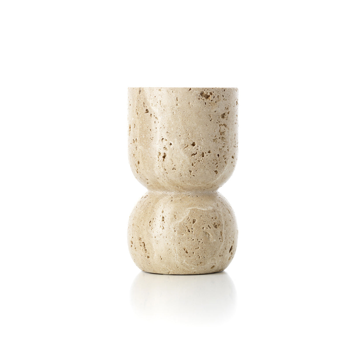 El Candelero Travertine Vessel Pillar - Beige