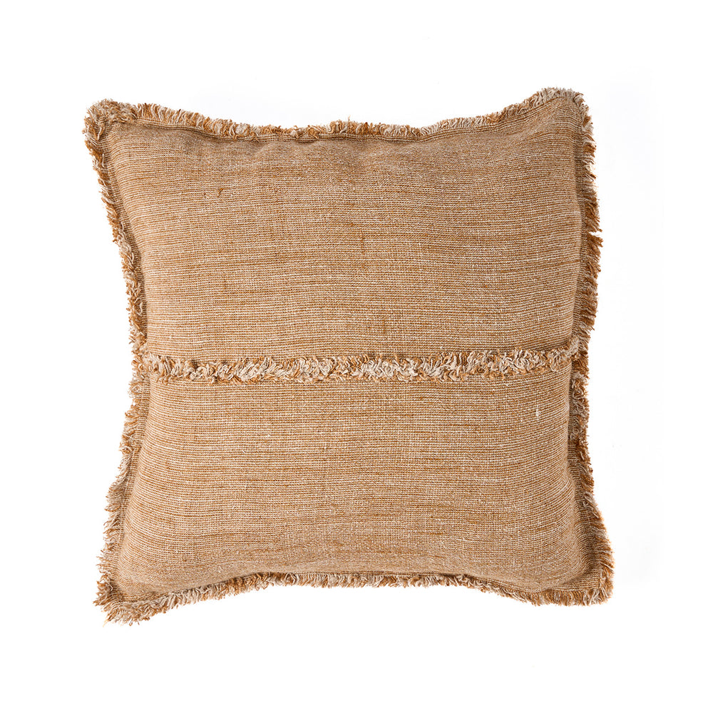 La Sahara Fringe Funda de Cojín - Marrón Natural - 50x50